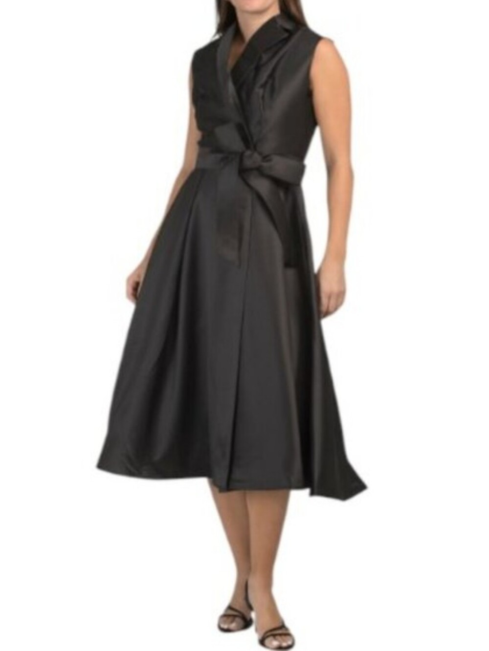 Rene by Rene Ruiz Sleeveless Trench Gown with a Tie Waist Size 18 NWT Pockets!